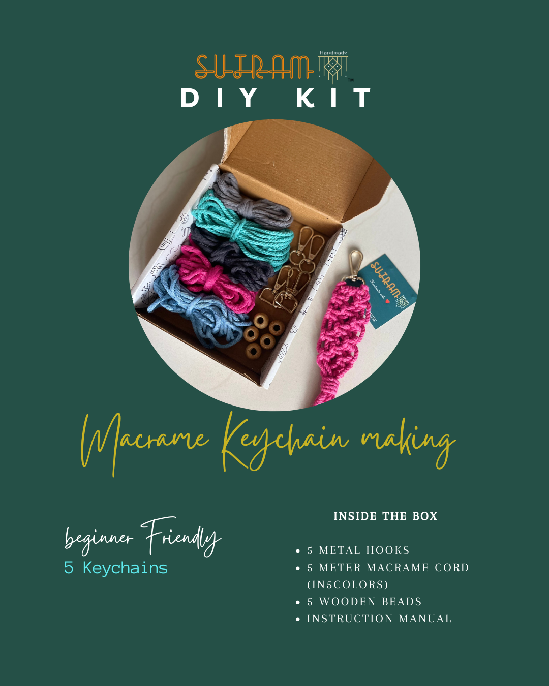 DIY Macrame Keychain Kit