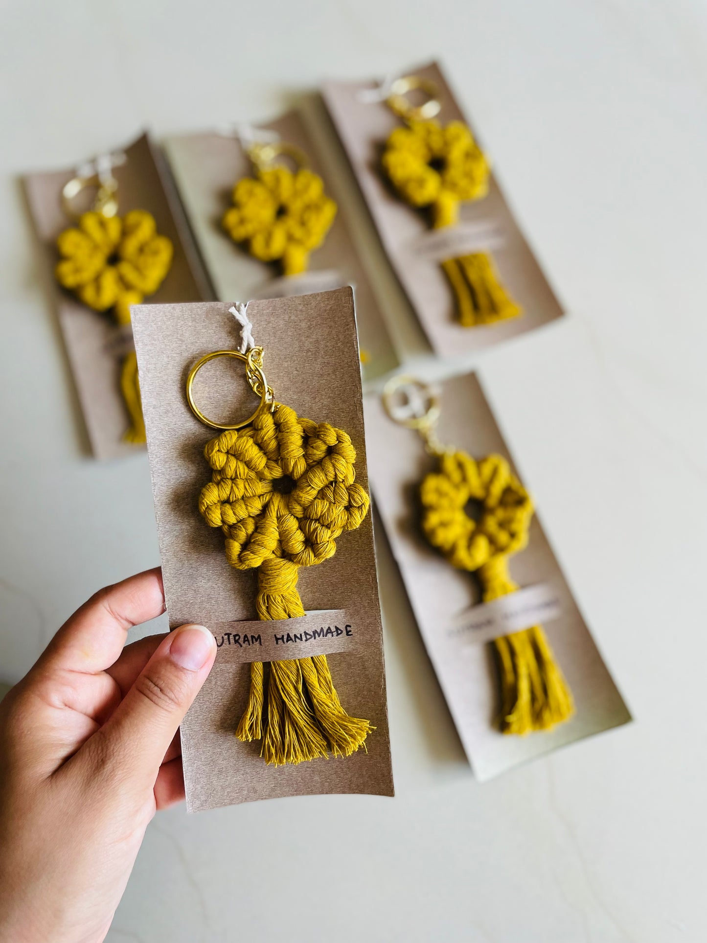 Flower Keychain (Set of 3) Pink, Yellow, Blue