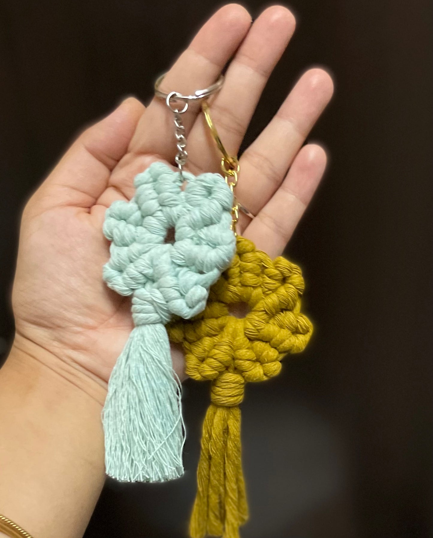 Flower Keychain (Set of 3) Pink, Yellow, Blue