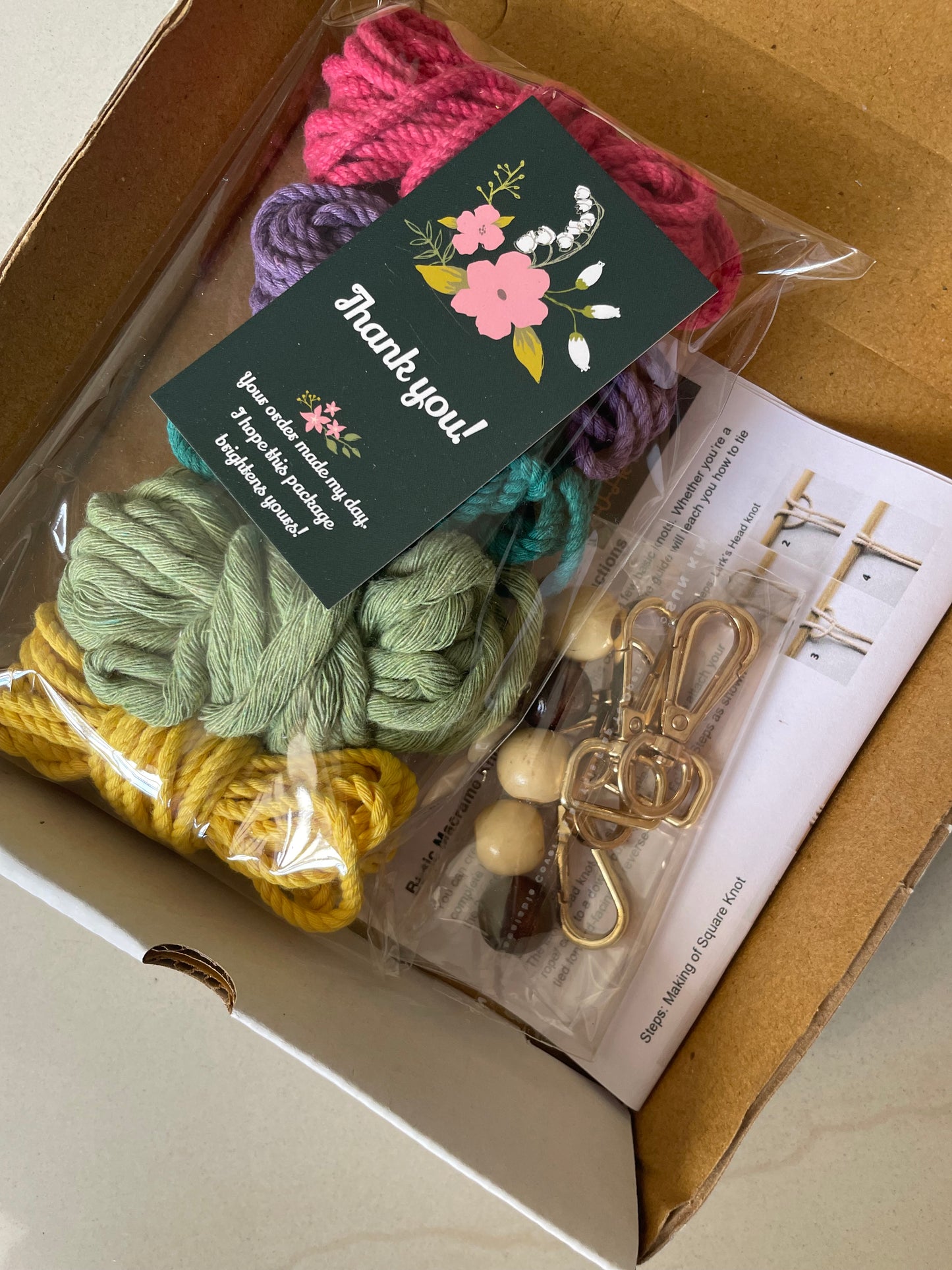DIY Macrame Keychain Kit