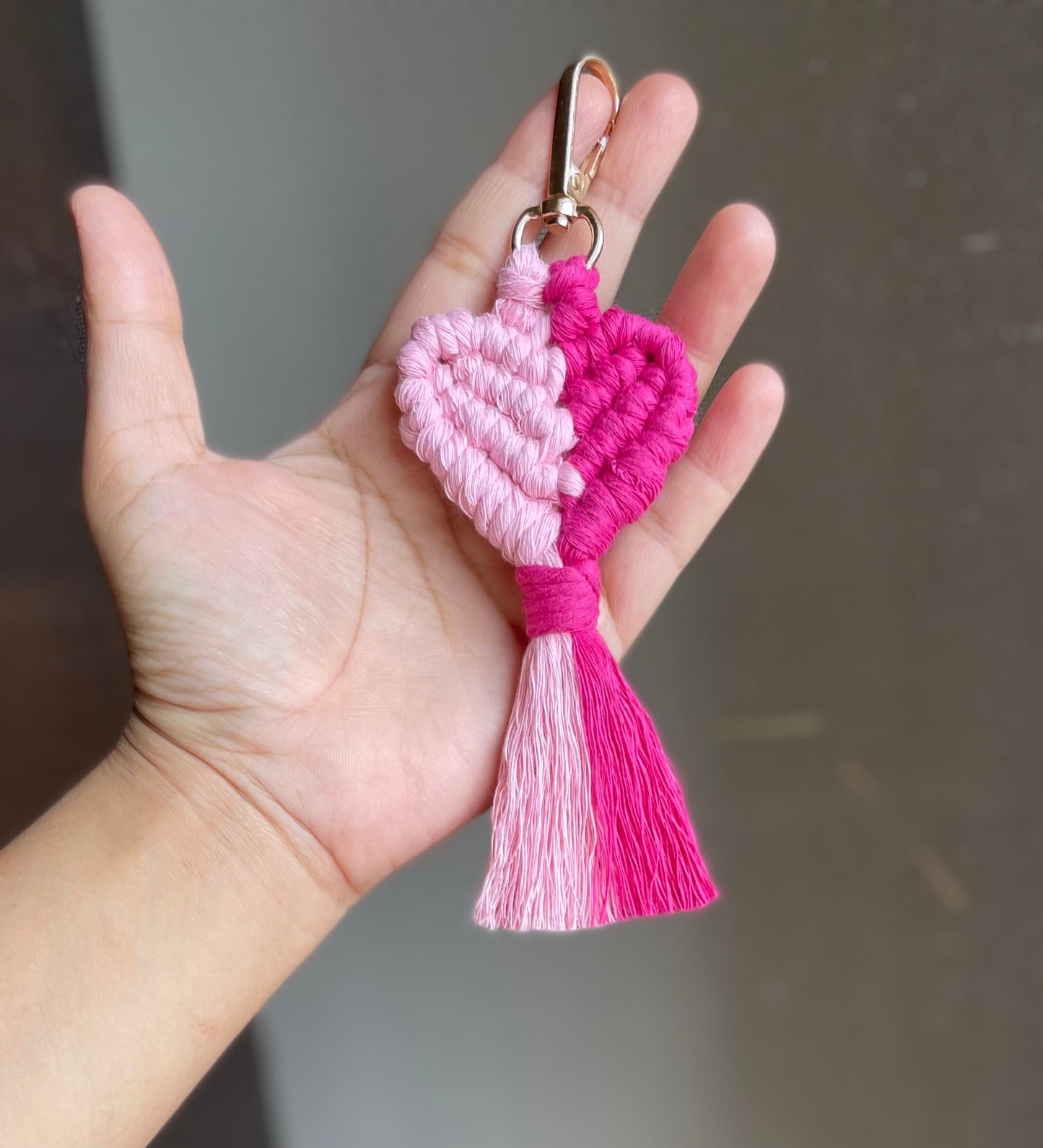 Heart Keychain - Double Shaded (set of 1)