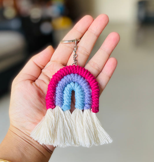 Rainbow Keychain, Pink (set of 1 )