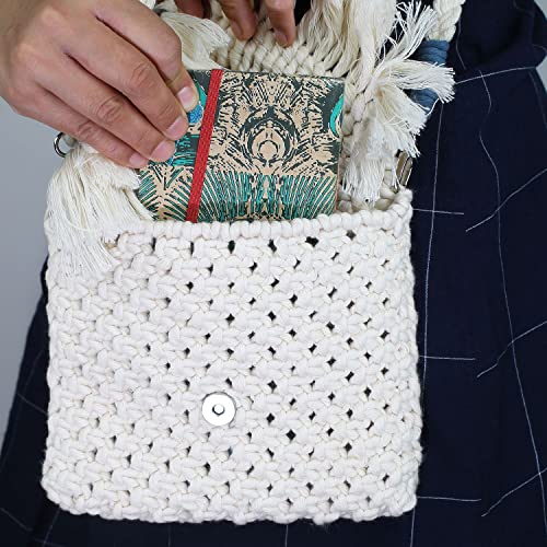 Macrame Boho Sling Handbag - Offwhite